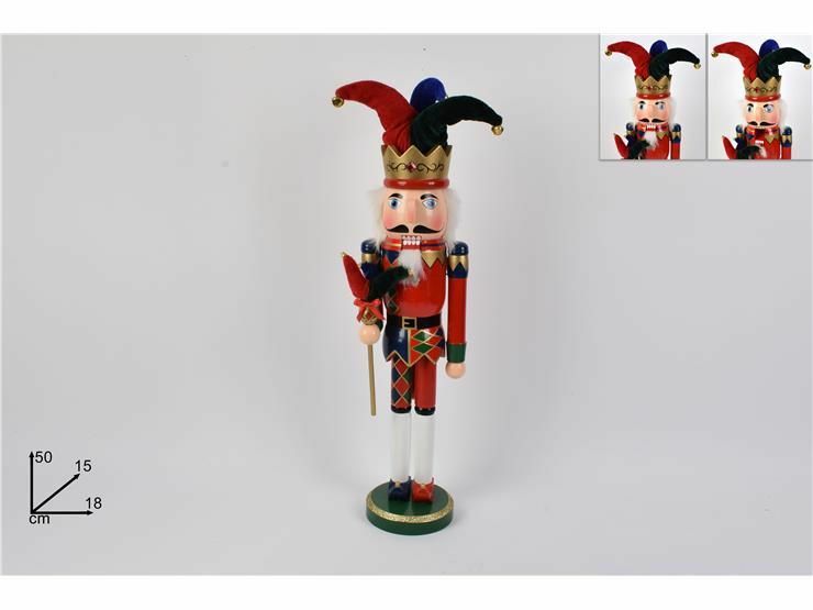 Schiaccianoci Soldatino 50cm Legno Natale Decorazione Negozi Casa Giullare dfh