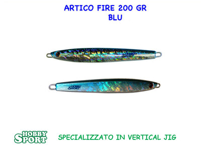 VERTICAL JIG mod FIRE ARTICO 200 GRAMMI Col   BLUE SILVER PESCA CERNIA RICCIOLA