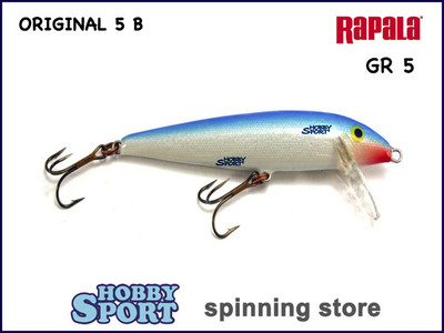 RAPALA ARTIFICIALE RAP F 05  ORIGINAL  col B BLUE SILVER  SPINNING MARE LAGO
