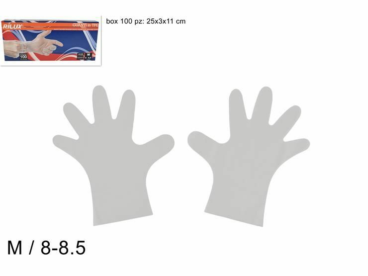 100 Pezzi Guanti Monouso In Tpe Non Sterili Taglia M Colore Bianco dfh
