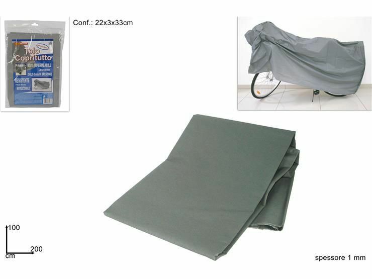 Telo Protettivo Copertura Copritutto Protezione Moto Bici 4x5mt Grigio dfh