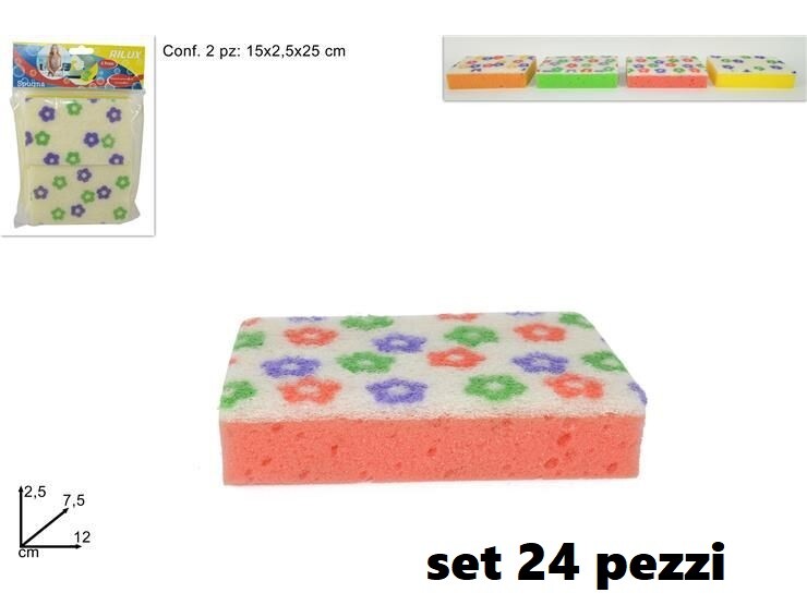 Set 24 Pezzi Spugna Doccia Rettangolare Corpo Bagno Cura dfh
