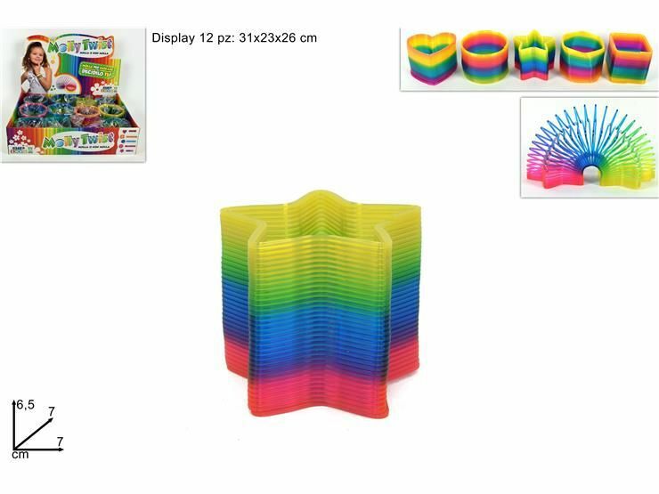 Set 12 Pezzi Bracciale Molla Arcobaleno Forme Assortite Bambini dfh