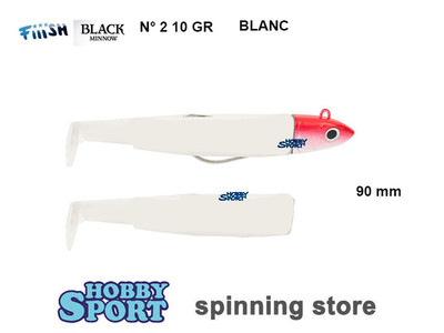 BLACK MINNOW FIIISH SIZE 2BM 497 BLANC COMBO 10 GR OFF SHORE +1 CORPS SPINNING