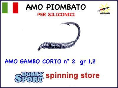 AMO PIOMBATO LUCIAPUMA CON SPIRALE GAMBO CORTO n 2  GR 1,2 PESCA TROTA TORRENTE