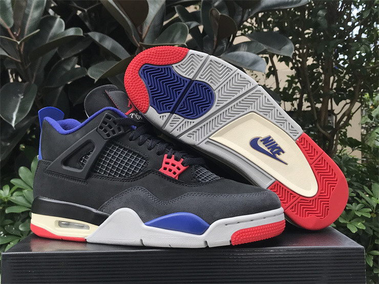 Air Jordan 4 Retro 'Rare Air' Black Blue Red FV5029-003 Men's