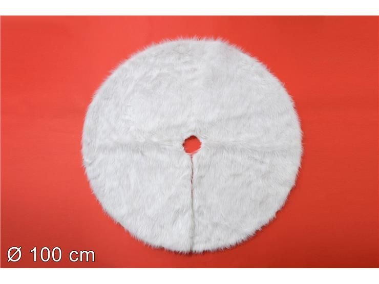 Albero di Natale Tappeto Gonna Copertura Sottoalbero Natale 100cm Bianco dfh