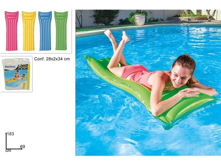 Materassino Gonfiabile Econ 183x69cm Colorato Estate Piscina Mare dfh