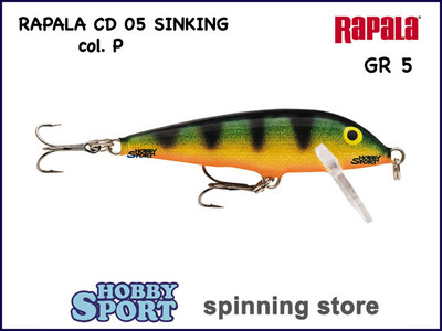 RAPALA COUNTDOWN CD 05 SINKING COL P PERCH MINNOW SPINNING TROTA FIUME LAGO