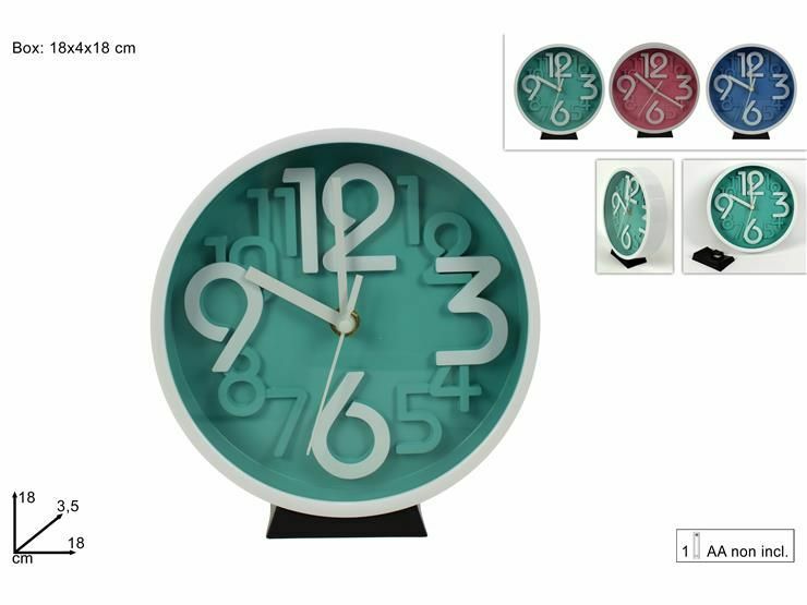 Orologio Da Parete Muro Tavolo Analogico Cucina Camera Diametro 18cm 0336 dfh