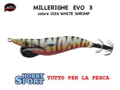 TOTANARA MOLIX MILLERIGHE MIS 3,0 COL. 1026 WHITE SHRIMP SERIE EVO PESCA SEPPIA