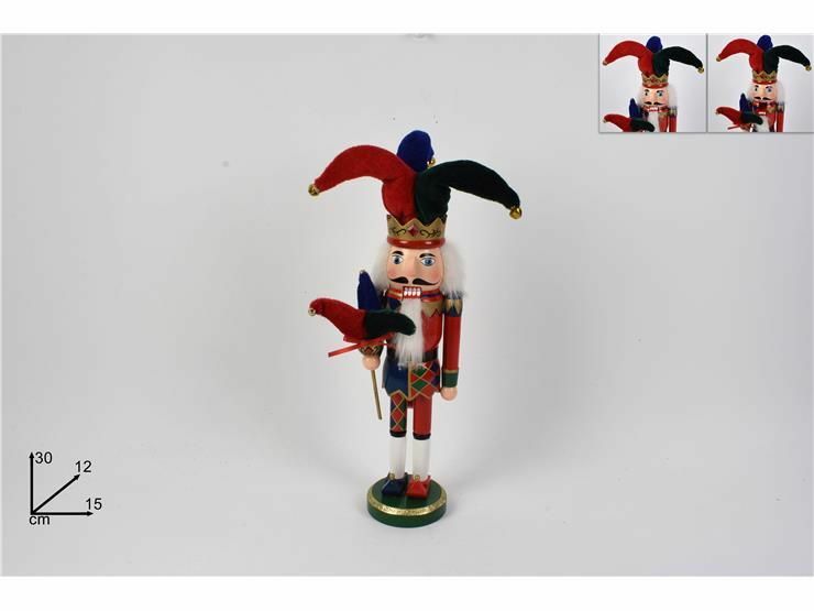 Schiaccianoci Soldatino 30cm Legno Natale Decorazione Negozi Casa Giullare dfh