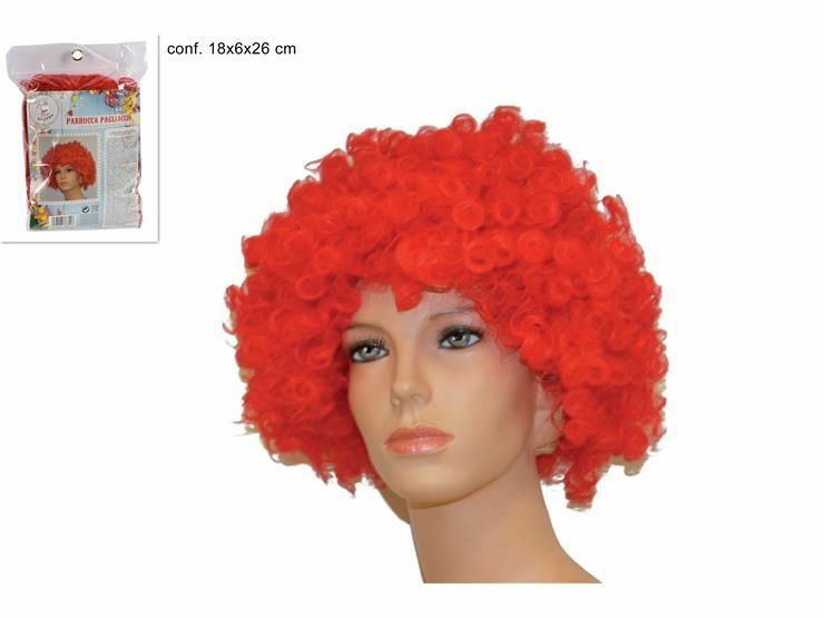 Parrucca Rossa Capelli Ricci Pagliaccio Accessori Carnevale Travestimento dfh