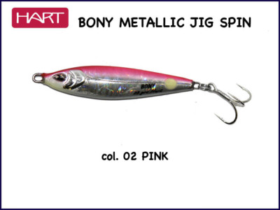 HART BONY  40 GR COLORE 02 PINK-SILVER METAL JIG X SPINNING MARE BARCA SCOGLIERA