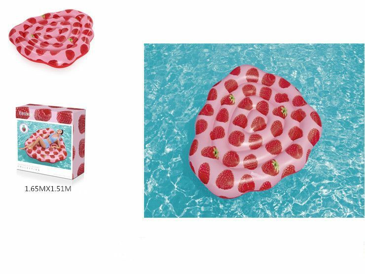Materassino Isola Gonfiabile Lampone 165x151cm Mare Estate Piscina dfh