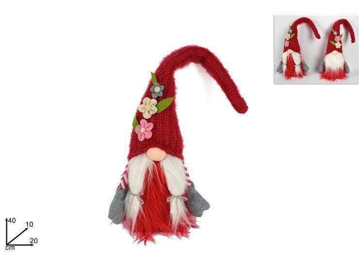 Gnomo Di Natale 40cm Rosso Decorazione Natale dfh