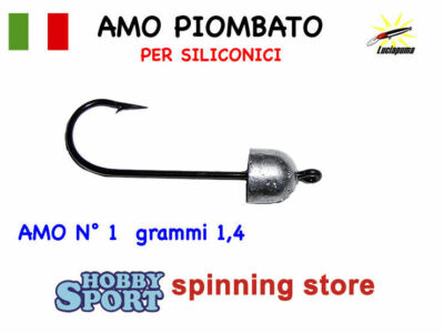 AMO PIOMBATO LUCIAPUMA CON MEZZA TESTINA GAMBO LUNGO 1,4 GR - MISURA 1  SPINNING