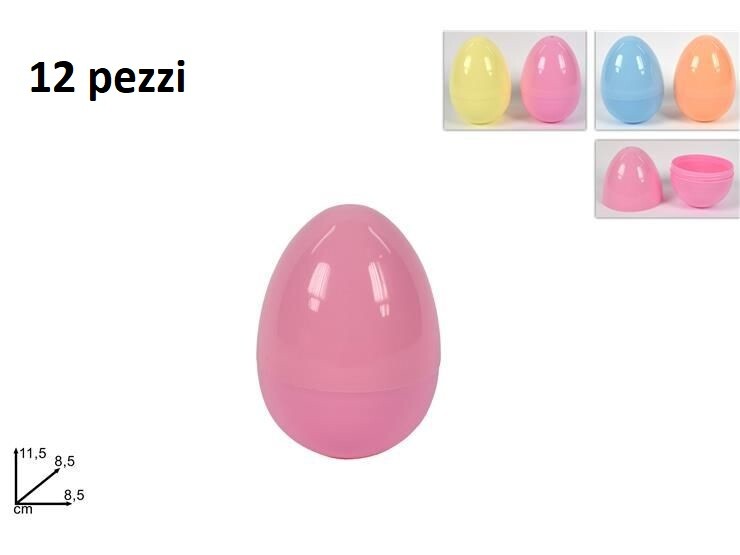 Set 12 Pezzi Uovo Uova Apribile In Plastica Colorata Per Sorpresa 11cm dfh