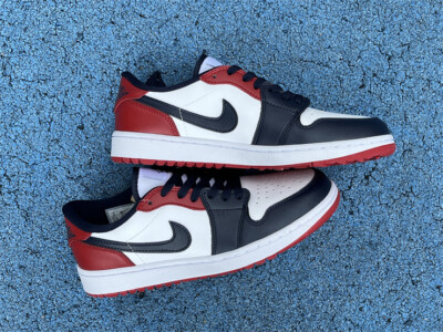 Nike Air Jordan 1 Low G Golf Shoes White/Varsity Red/Obsidian Shoes Sneakers