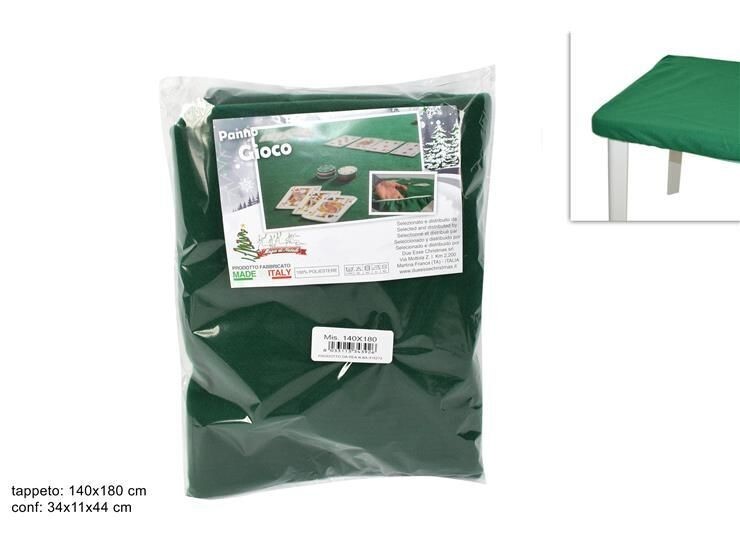 Tappeto Da Tavolo Verde Tappetino Gioco Panno Roulette Poker 140x180cm dfh