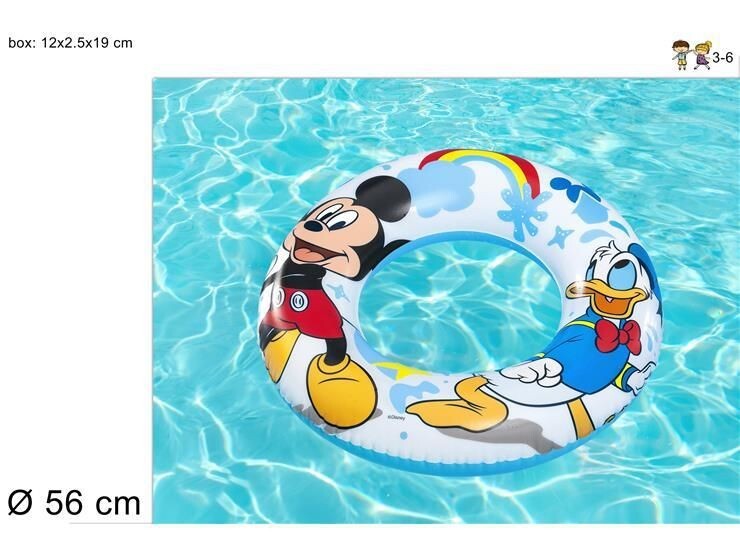Salvagente Topolino Mickey Mouse Paperino 56cm Mare Piscina Bambini 3-6 Anni dfh