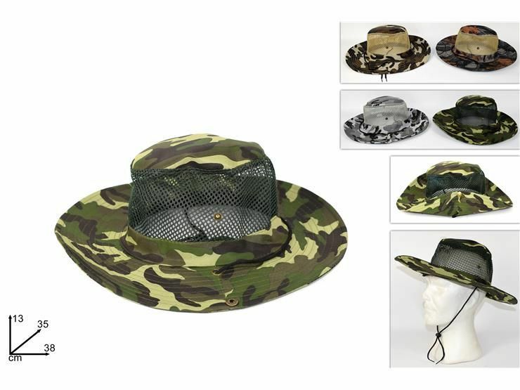 Cappello Fantasia Mimetica Militare Con Rete Estate Mare dfh