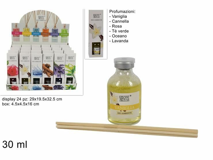Set 24 Diffusori Essenze 30ml Profumatori Ambiente Varie Fragranze Casa dfh