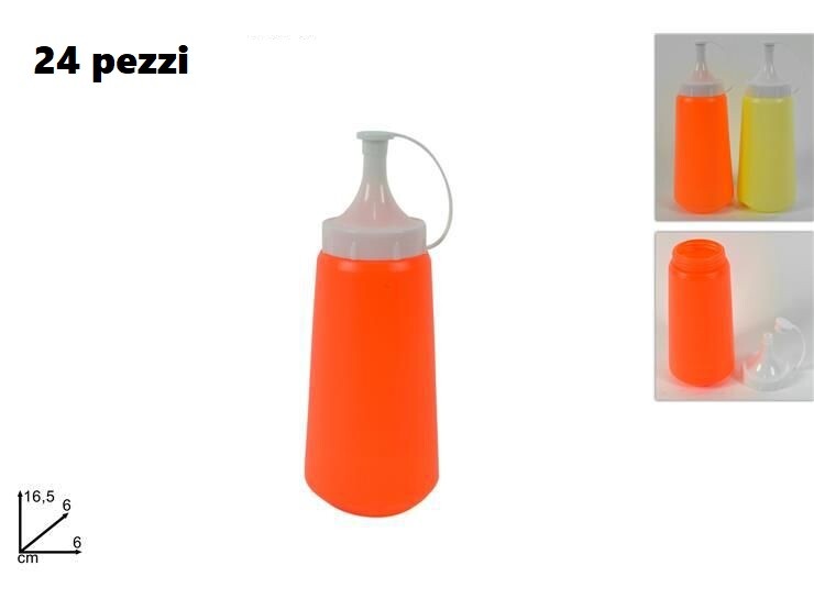 Set 24 Pezzi Bottiglia Bottiglie Per Salse Ketchup Maionese Pub Bar dfh