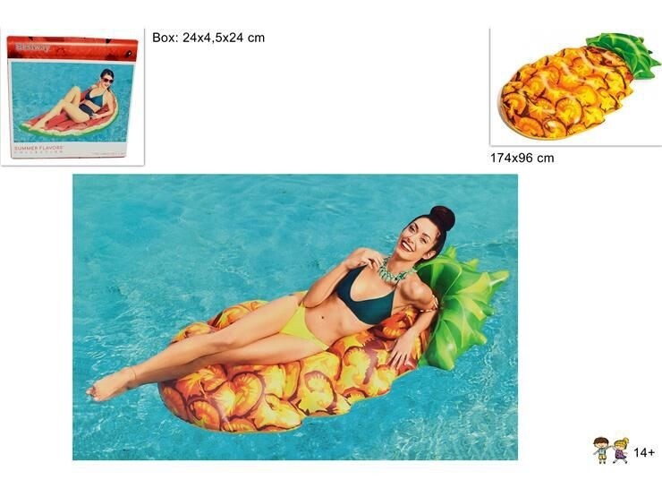 Materassino Materasso Gonfiabile Ananas 174x96cm Estate Mare Piscina dfh