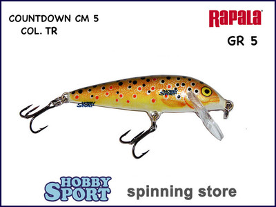 RAPALA  COUNTDOWN CD 05 SINKING COL TR BROWN TROUT MINNOW SPINNING TROTA FIUME
