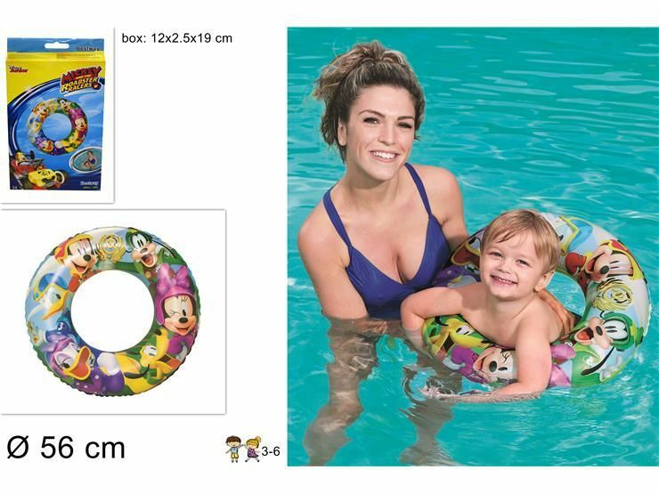 Salvagente Gonfiabile Mickey Mouse Topolino 56cm Bambini Mare Piscina Estate dfh