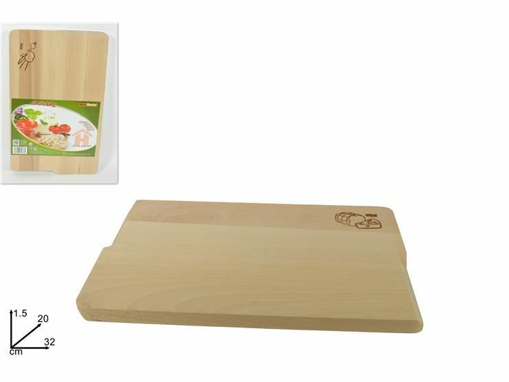 Tagliere In Legno Naturale Tagliare Verdure Salumi Carne Faggio 32x20cm dfh