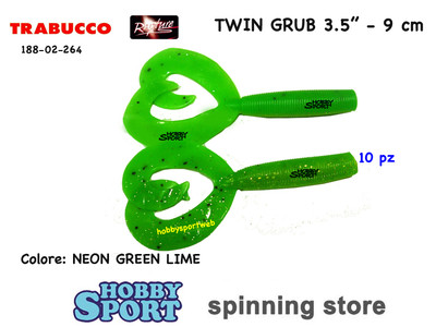 TWIN GRUB DOPPIACODA 3,5'' - COL:  NEON GREEN LIME - RAPTURE 18802264 SPINNING