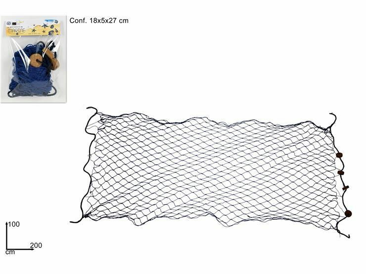 Rete Pesca Decorativa Blu Pescatore Arredo Mare Casa Vetrina 100x200cm dfh