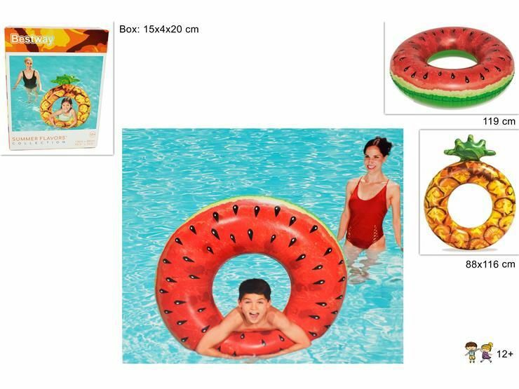 Salvagente Gonfiabile Ananas Anguria 116cm Mare Piscina Estate dfh