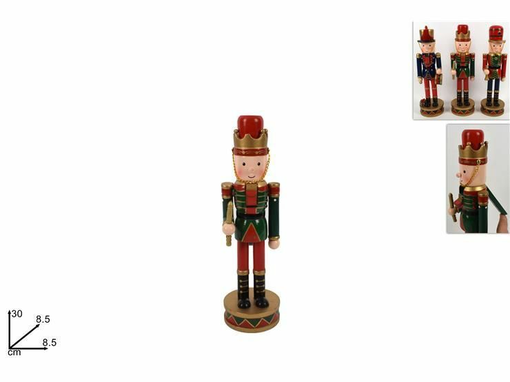 Schiaccianoci Soldatino 30cm Legno Natale Decorazione Negozi Casa Hk1007 dfh