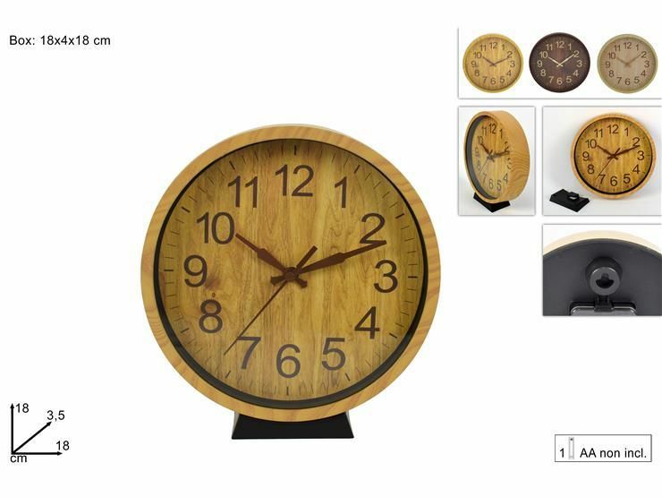 Orologio Da Parete Muro Tavolo Analogico Cucina Camera Diametro 18cm 0335 dfh