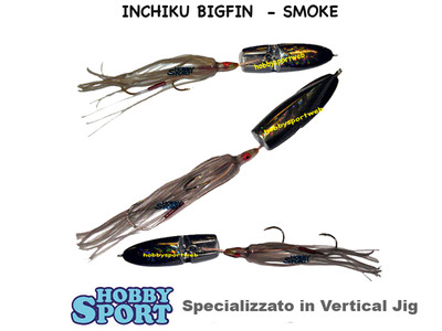 INCHIKU BIGFIN HOTS JAPAN  150 GR COL. BLACK SMOKE PESCA MARE BARCA