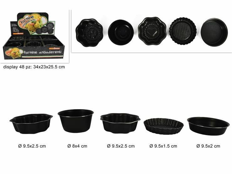 Set 48 Pezzi Formine Alluminio Antiaderenti Forno Biscotti Dolci Cupcakes dfh