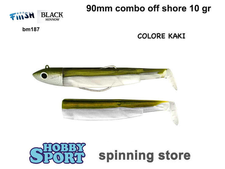 BLACK MINNOW FIIISH SIZE 2BM 187 KAKI COMBO OFF SHORE 10 GR + 1 CORP 9 CM