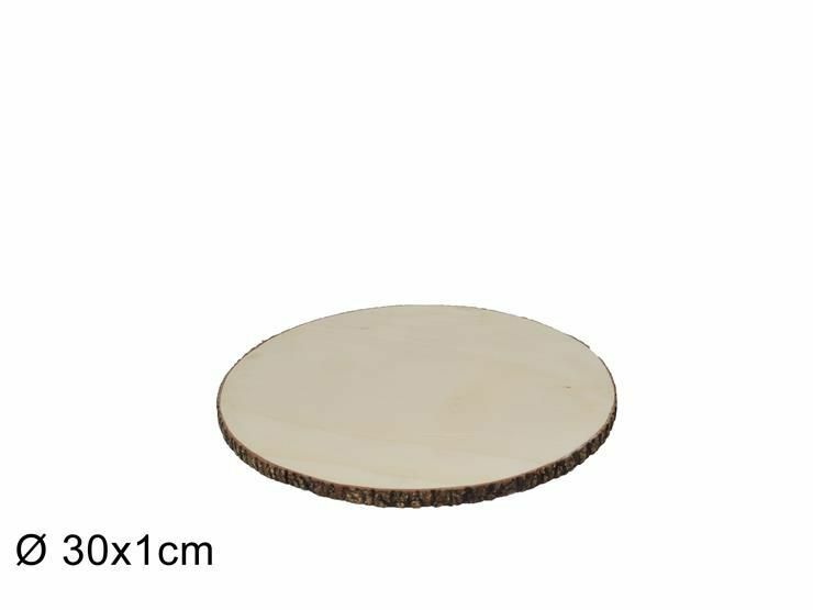 Base Tronco Legno Naturale Decorativa Disco Diametro 30cm dfh
