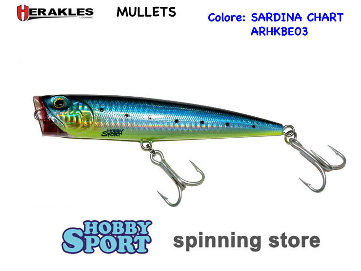 HERAKLES MULLETS  140 COLORE SARDINA CHART 42 GR POPPER COLMIC 14 CM ARHKBE03