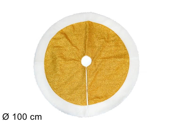 Albero di Natale Tappeto Gonna Copertura Sottoalbero Natale 100cm Dorato dfh