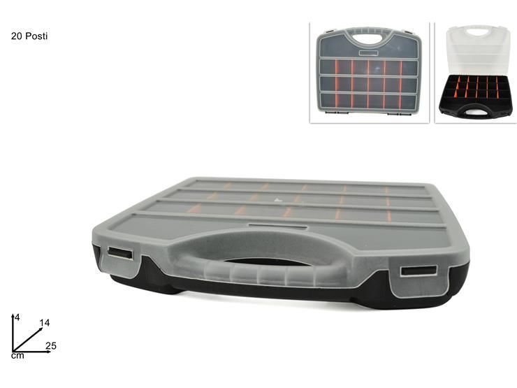 Cassetta Valigetta Box Contenitore 20 Scomparti Viti Bulloni Lavoro dfh