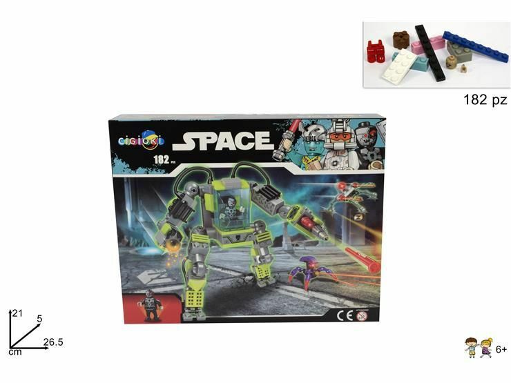 Costruzioni Spazio Robot 182 Pezzi Gioco Giocattolo Bambini dfh
