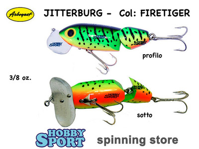 ARBOGAST JITTERBUG JOINTED  3/8 FIRETIGER - G620-06 13143V SNODATO