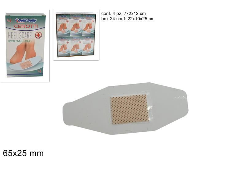 Set 24 Confezioni 4 Cerotti Medicazioni Per Talloni Cura Piede dfh