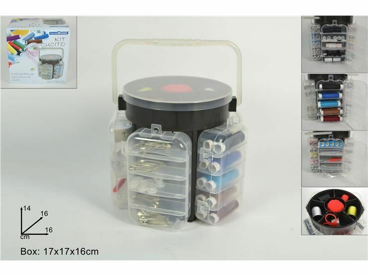 Torre Set Kit Cucito Sarto Aghi Cotone Forbici Metro Spille Bobine dfh