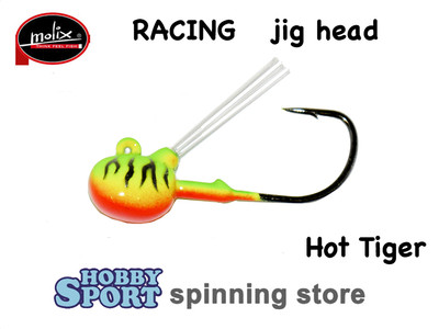 MOLIX RACING GUARD JIG 7 GR COLOR 113 HOT TIGER 1/4 OZ SPINNING BLACK BASS 3 PZ