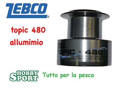 BOBINA NUOVA RICAMBIO MULINELLO ZEBCO TOPIC 480 ALLUMINIO